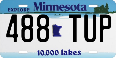 MN license plate 488TUP