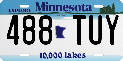 MN license plate 488TUY