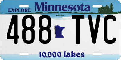 MN license plate 488TVC