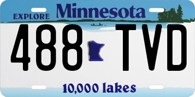 MN license plate 488TVD