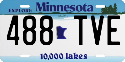 MN license plate 488TVE