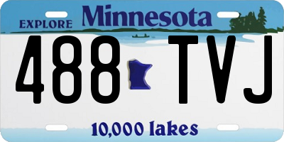 MN license plate 488TVJ