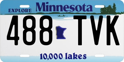MN license plate 488TVK