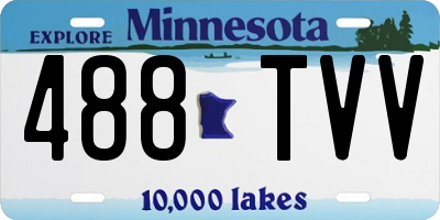 MN license plate 488TVV