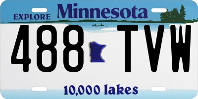 MN license plate 488TVW
