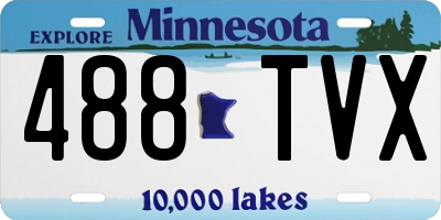 MN license plate 488TVX