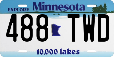 MN license plate 488TWD