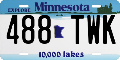 MN license plate 488TWK