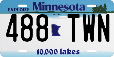 MN license plate 488TWN