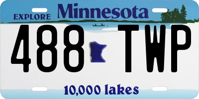 MN license plate 488TWP