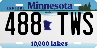 MN license plate 488TWS