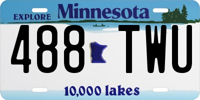 MN license plate 488TWU