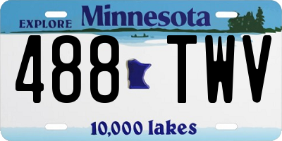 MN license plate 488TWV