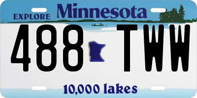 MN license plate 488TWW