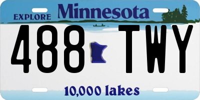 MN license plate 488TWY