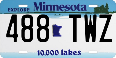 MN license plate 488TWZ