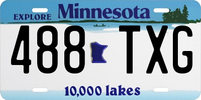 MN license plate 488TXG