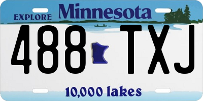 MN license plate 488TXJ