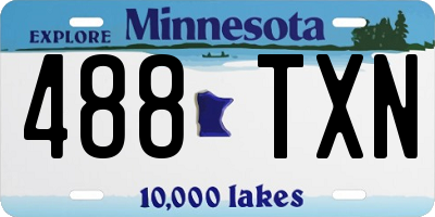 MN license plate 488TXN