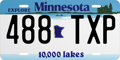 MN license plate 488TXP