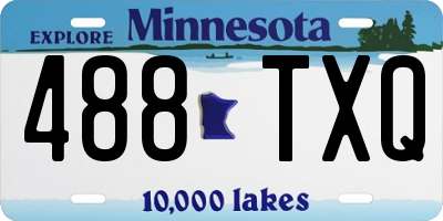 MN license plate 488TXQ