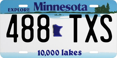 MN license plate 488TXS