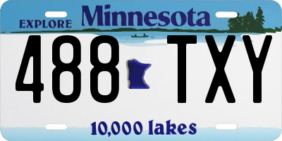 MN license plate 488TXY