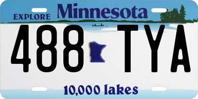 MN license plate 488TYA