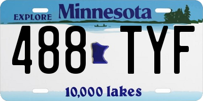 MN license plate 488TYF