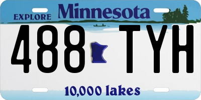 MN license plate 488TYH