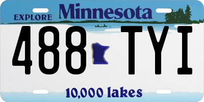 MN license plate 488TYI