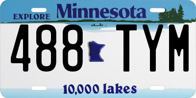 MN license plate 488TYM