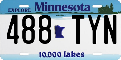 MN license plate 488TYN