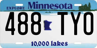 MN license plate 488TYO
