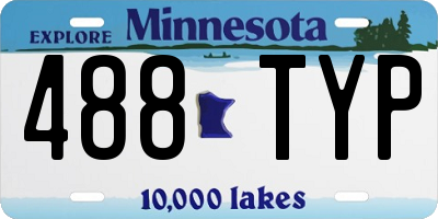 MN license plate 488TYP