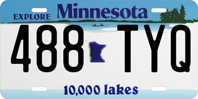 MN license plate 488TYQ