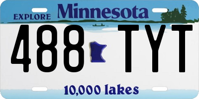 MN license plate 488TYT