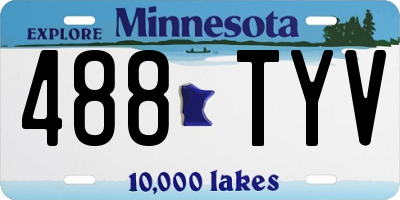 MN license plate 488TYV