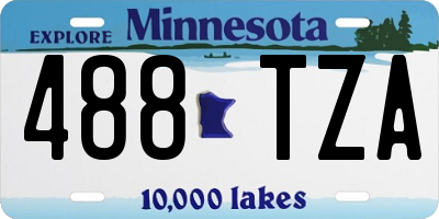 MN license plate 488TZA