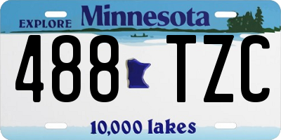 MN license plate 488TZC