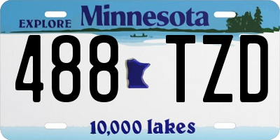 MN license plate 488TZD