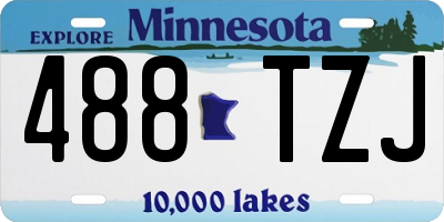 MN license plate 488TZJ