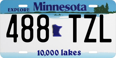 MN license plate 488TZL