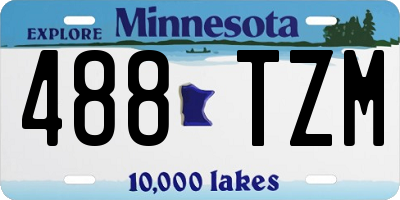 MN license plate 488TZM
