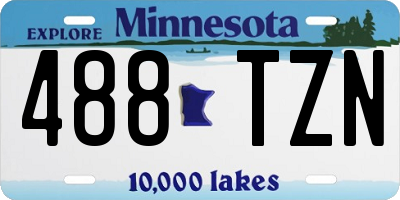 MN license plate 488TZN
