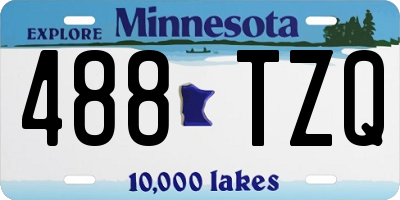 MN license plate 488TZQ