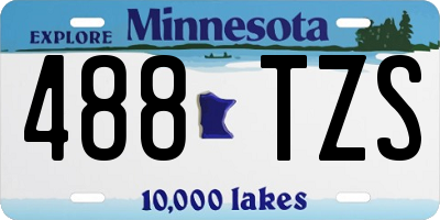 MN license plate 488TZS