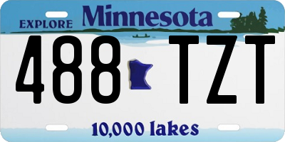 MN license plate 488TZT