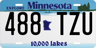 MN license plate 488TZU