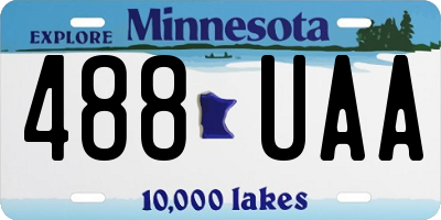 MN license plate 488UAA